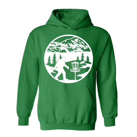 Disc Golf Hoodie SASQUATCH MOUNTAINS Discgolfer Discgolfing Sweatshirt - Picture 1 of 7